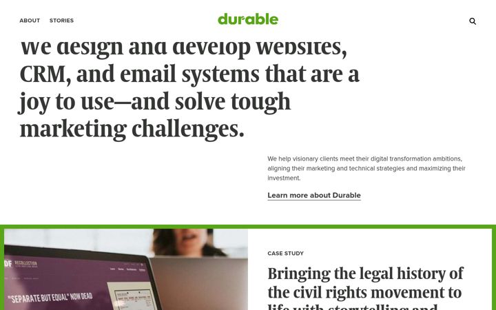 Captură de ecran a durabledigital.com