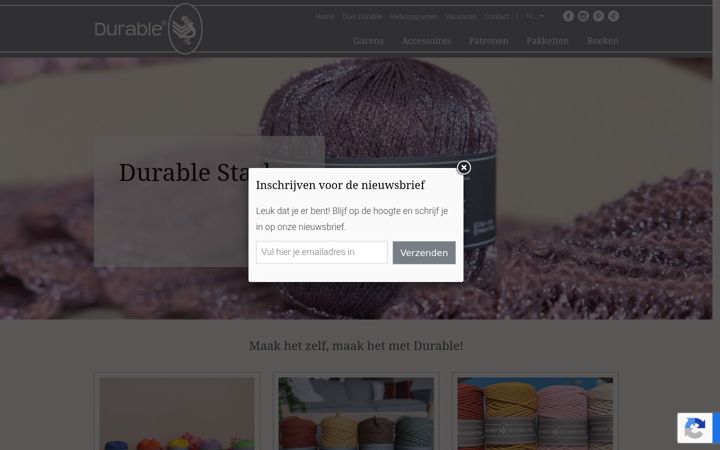 Screenshot of durableyarn.com