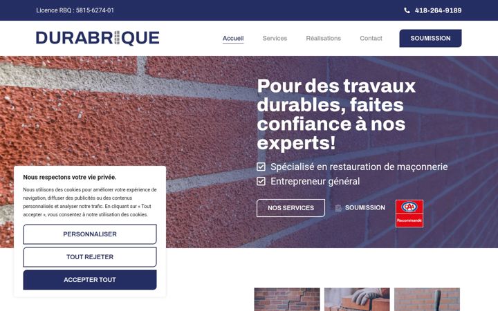 Screenshot of durabrique.com