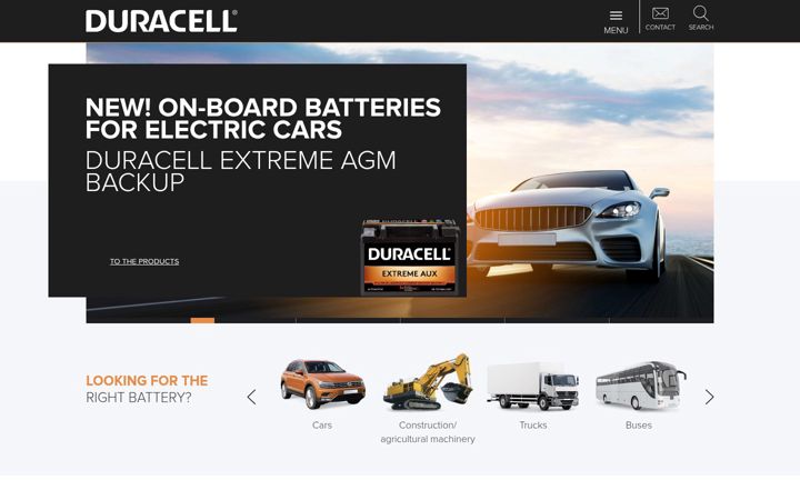 Screenshot of duracell-automotive.com