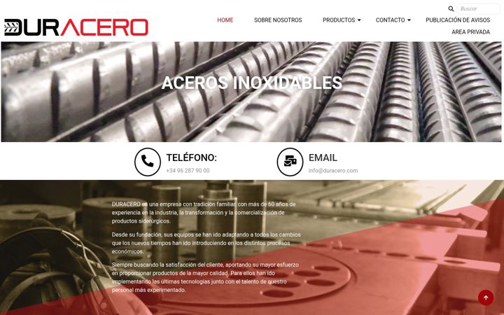 Screenshot of duracero.com
