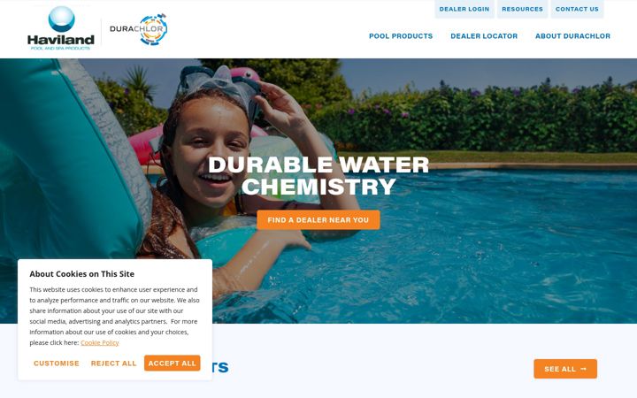 Screenshot of durachlorpool.com