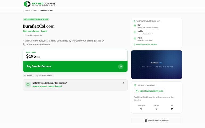 Screenshot of duraflexcol.com