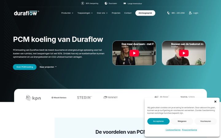Screenshot di duraflow.nl