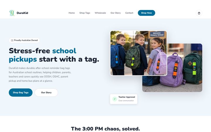 Posnetek zaslona durakid.com.au
