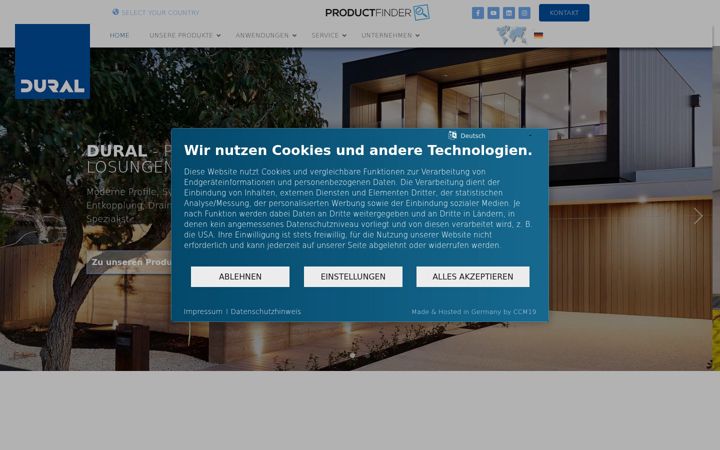 Screenshot of dural.de