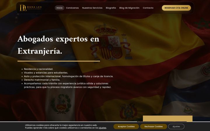 Screenshot of duralexmigracion.com