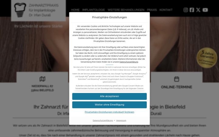 Screenshot of durali-mosch.de