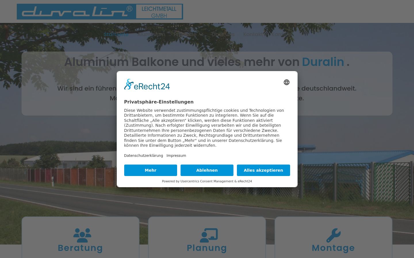 Screenshot del banner di consenso mostrato prima di qualsiasi interazione