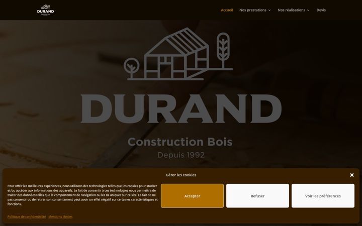 Screenshot of duranddavid.com