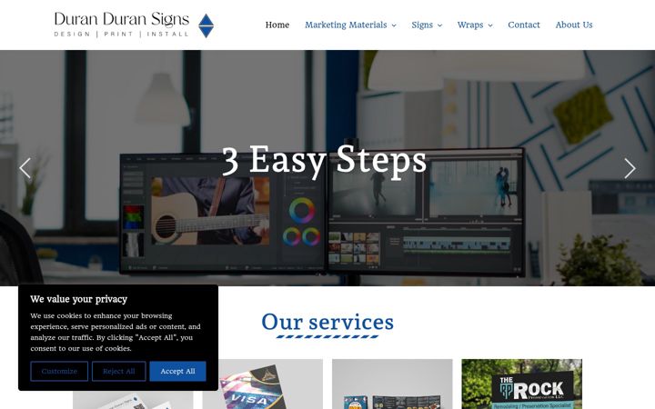 Screenshot of duranduransigns.com