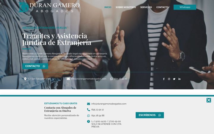 Screenshot of durangameroabogados.com