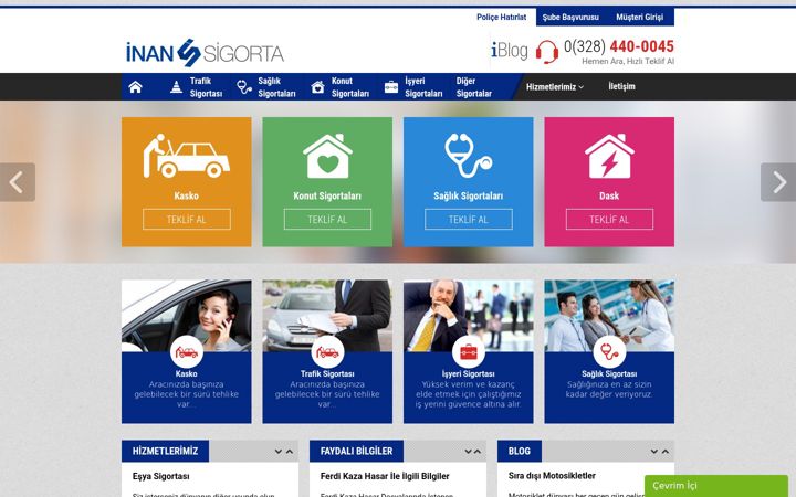 Екранна снимка на duraninansigorta.com.tr