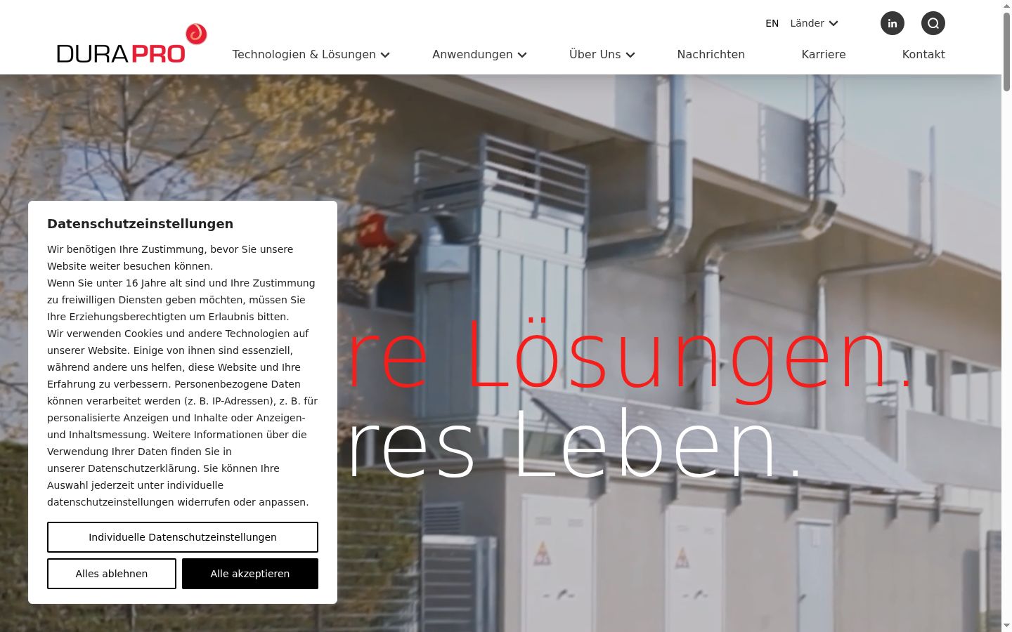 Capture d'écran de la bannière de consentement affichée avant toute interaction