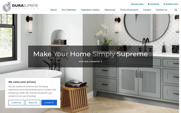 Screenshot of durasupreme.com
