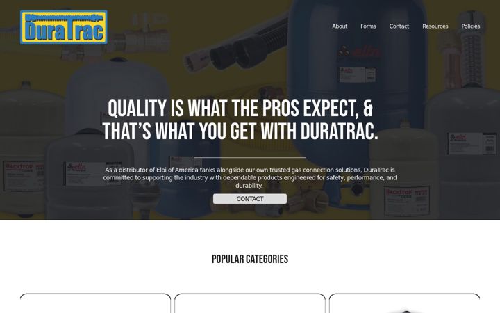 Screenshot of duratracinc.com