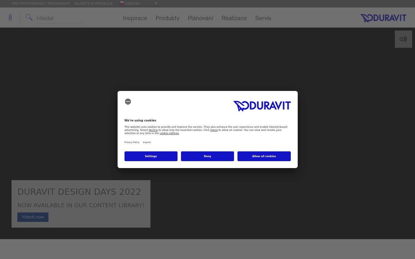 Screenshot des Einwilligungsbanners vor jeglicher Interaktion