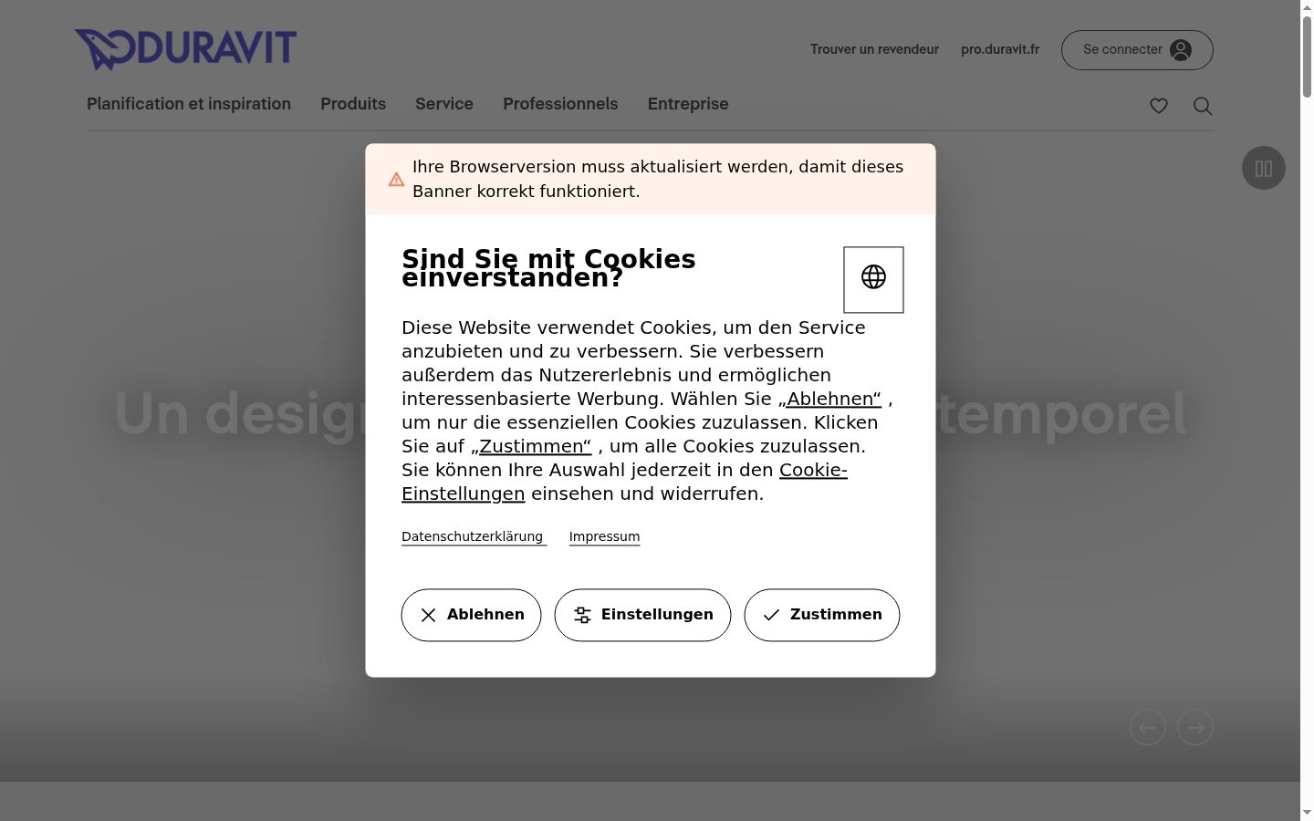 Sutikimo reklamjuostės, rodytos prieš bet kokią sąveiką, ekrano kopija
