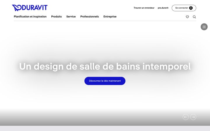 Screenshot of duravit.fr