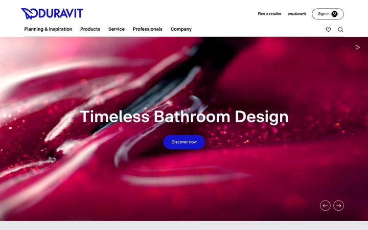 Screenshot of duravit.in