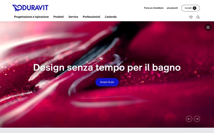 Screenshot di duravit.it