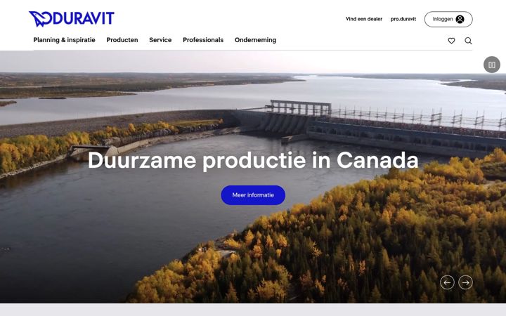 Screenshot di duravit.nl