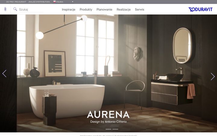 Captura de ecrã de duravit.pl