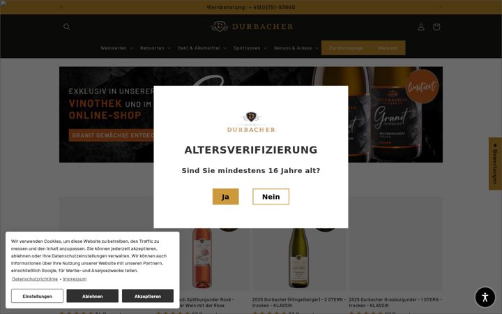 Screenshot of durbacher.de