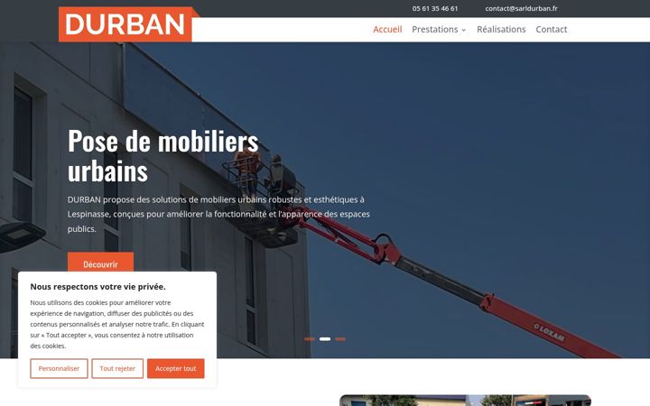 Ekrānuzņēmums no durban-marquage.fr