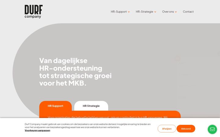 Screenshot di durfcompany.nl