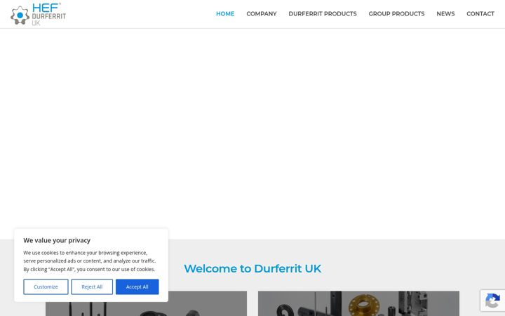 Screenshot ta' durferrit.co.uk