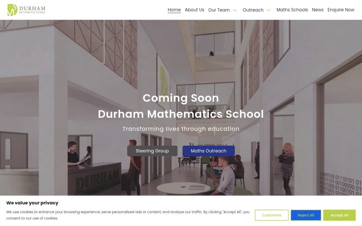 Screenshot ta' durham-mathematics-school.org.uk