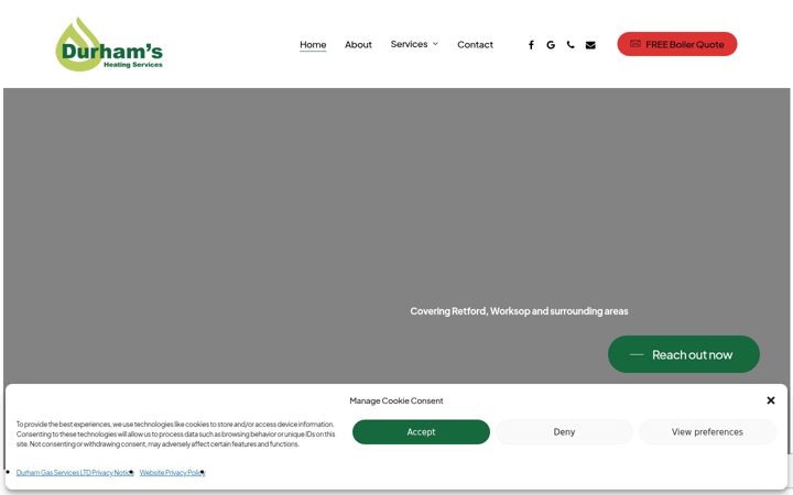 Screenshot ta' durhamsheating.co.uk