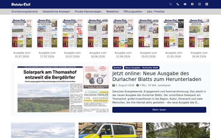 Screenshot ta' durlacher-blatt.de