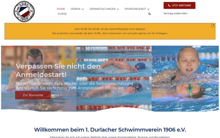 Screenshot ta' durlachersv.de