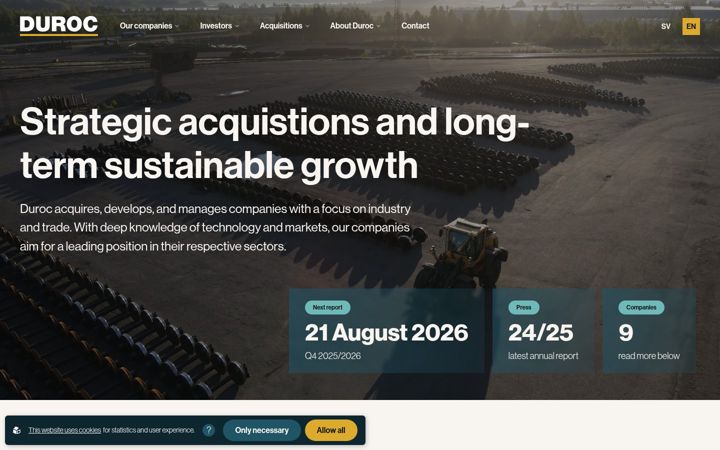 Screenshot of duroc.com