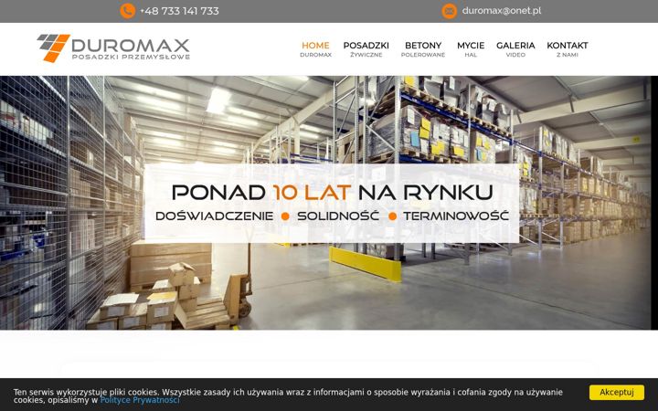 Captura de ecrã de duromax.pl
