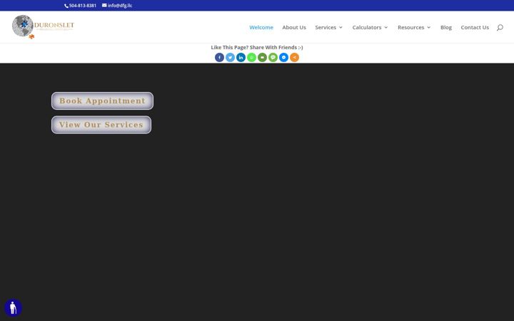Screenshot of duronsletfinancialgroup.com