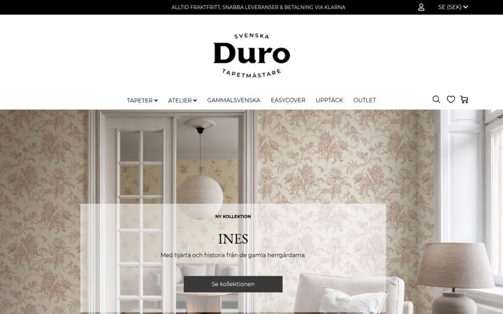 Screenshot von durosweden.se