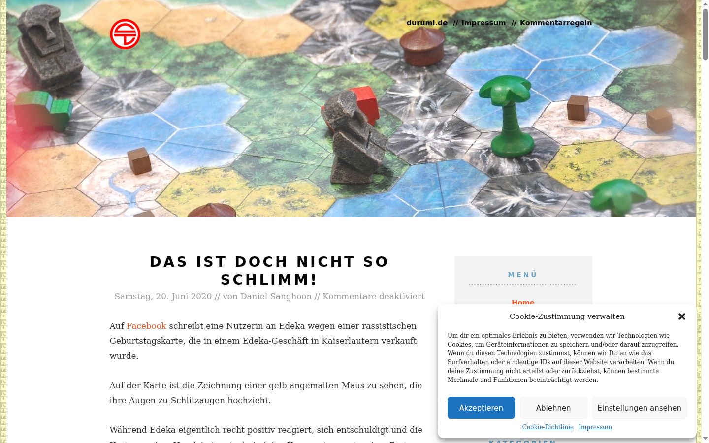 Screenshot tal-banner tal-kunsens muri qabel kwalunkwe interazzjoni