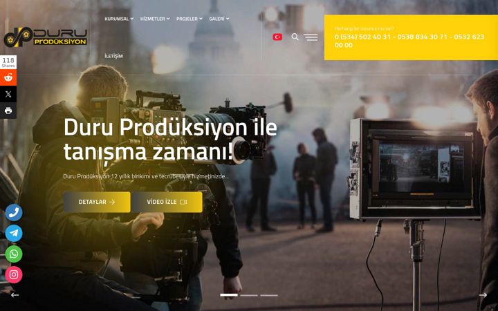 Екранна снимка на duruproduksiyon.com.tr
