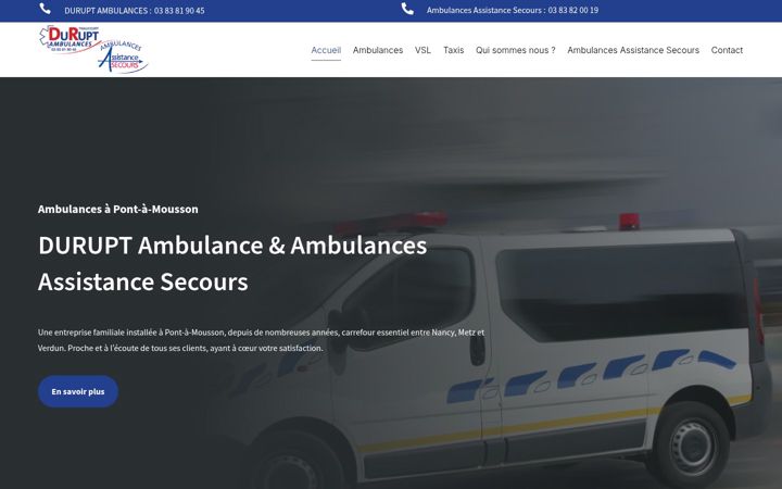 Screenshot of durupt-ambulances.fr