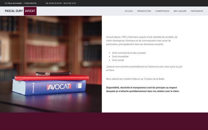 Screenshot of duryavocat-macon.fr