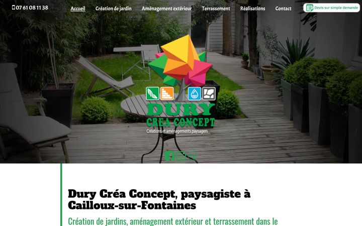 Screenshot of durycreaconcept.fr