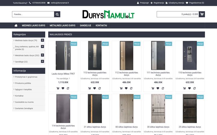 Snímek obrazovky durysnamui.lt
