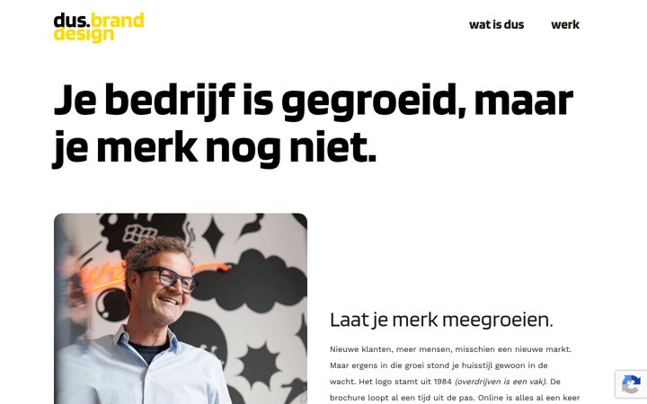 Screenshot di dusbranddesign.nl