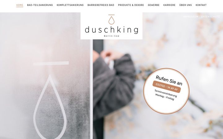 Screenshot of duschking-berlinsued.de