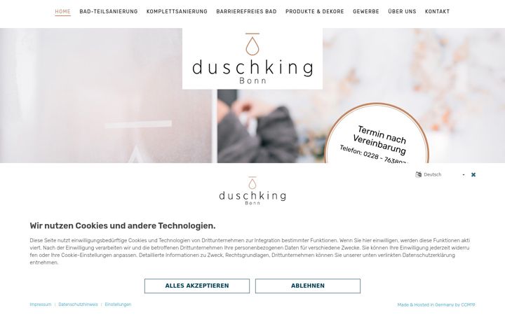 Screenshot of duschking-bonn.de