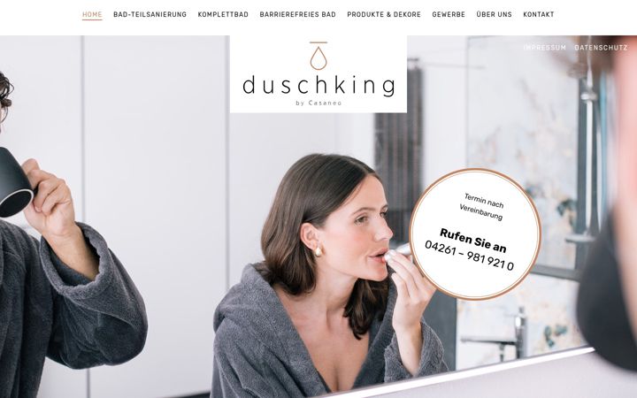 Screenshot of duschking-casaneo.de
