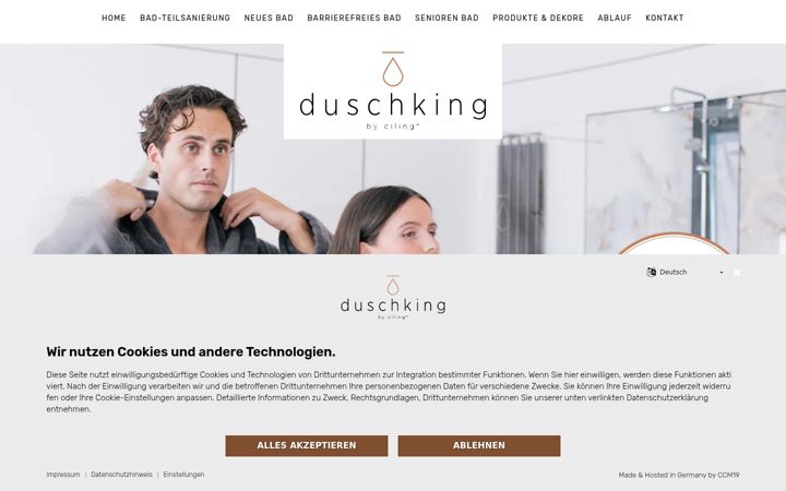 Screenshot of duschking-ciling.de